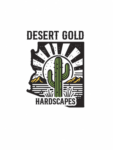 Desert Gold Hardscapes logo design