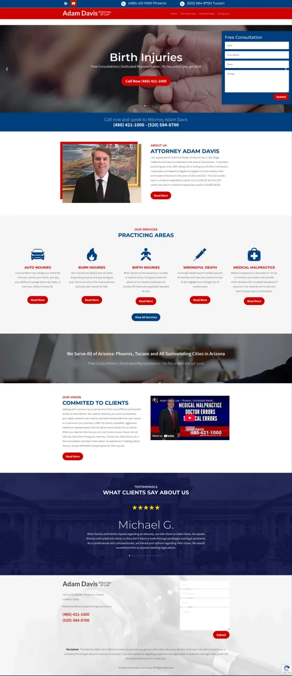 Adam Davis Attorney project screenshot