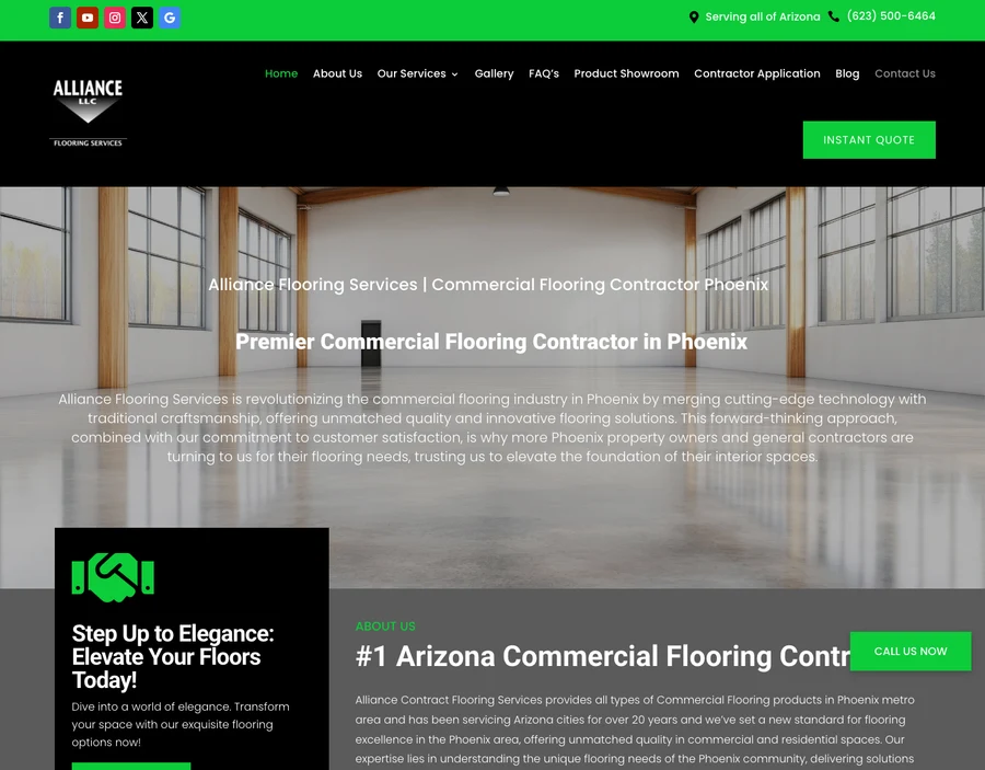 Alliance Flooring Services project screenshot