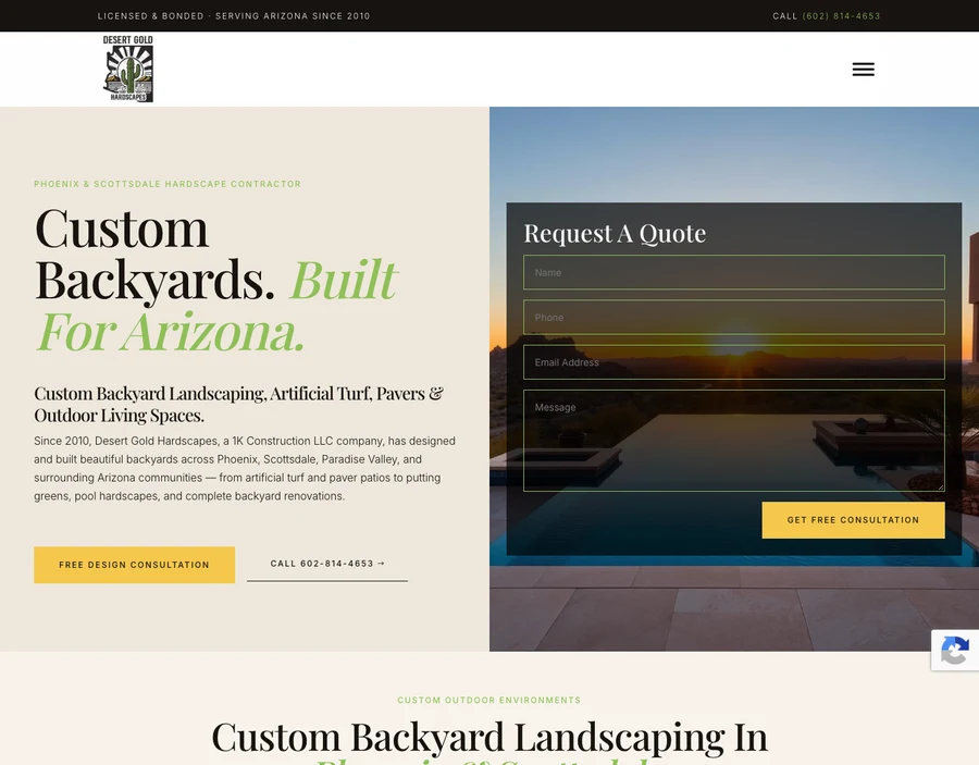 Desert Gold Hardscapes project screenshot