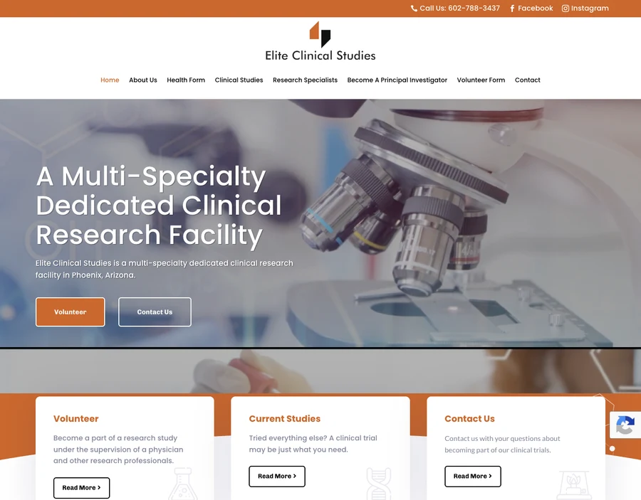 Elite Clinical Studies project screenshot