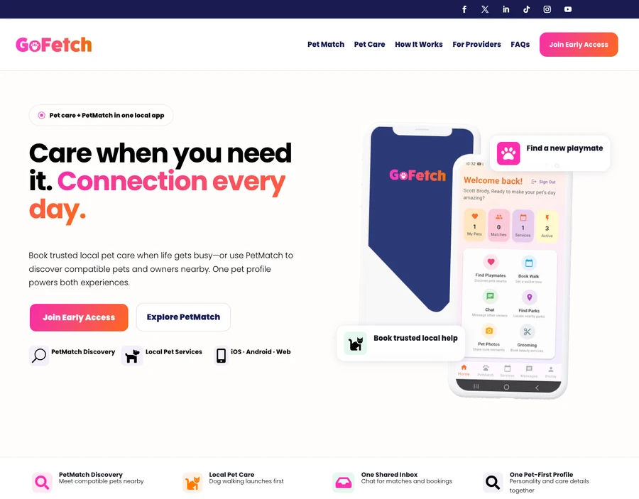 Go Fetch project screenshot