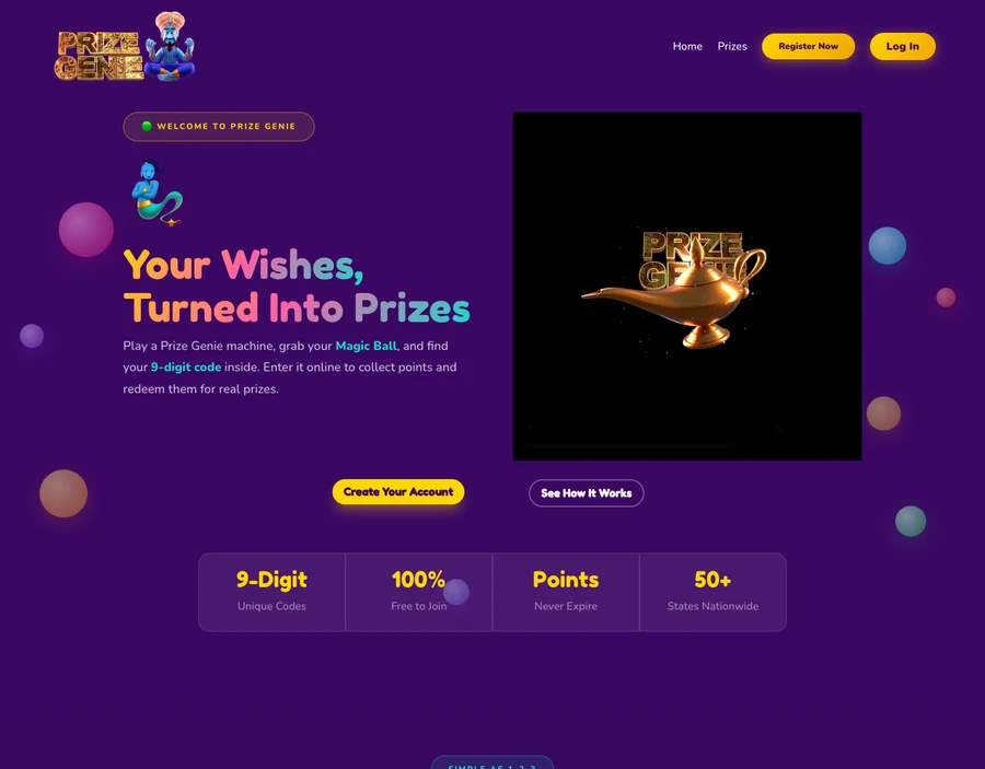 The Prize Genie project screenshot