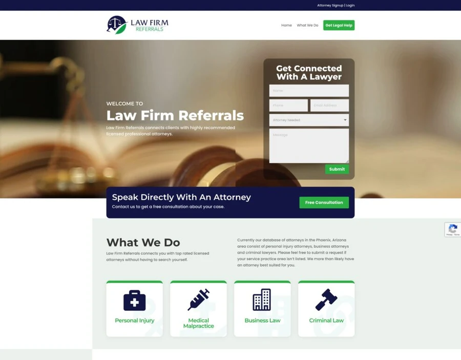 Law Firm Referrals project screenshot