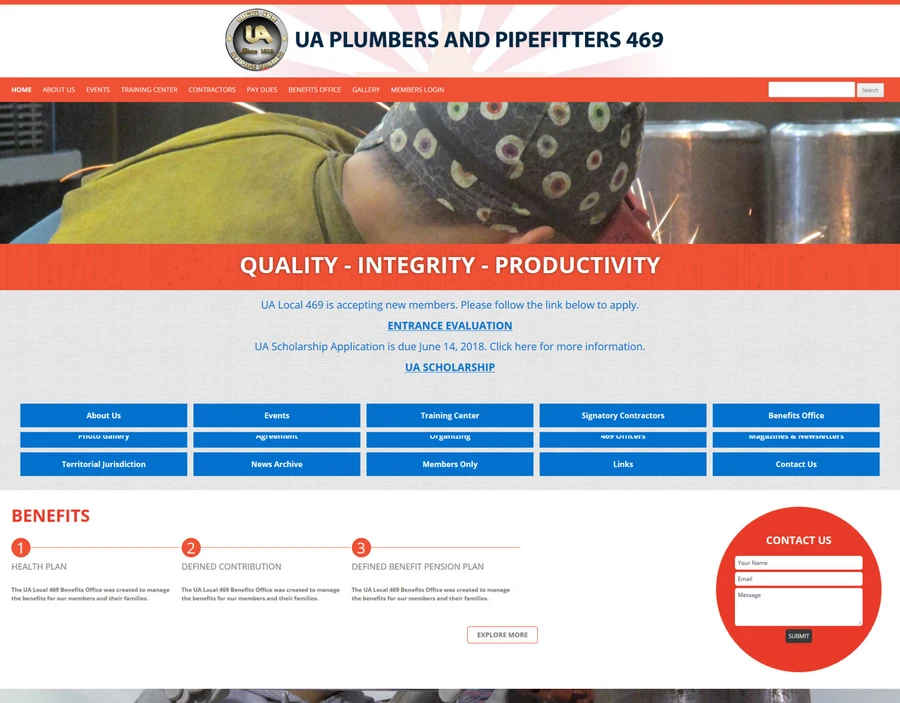 UA Local 469 project screenshot